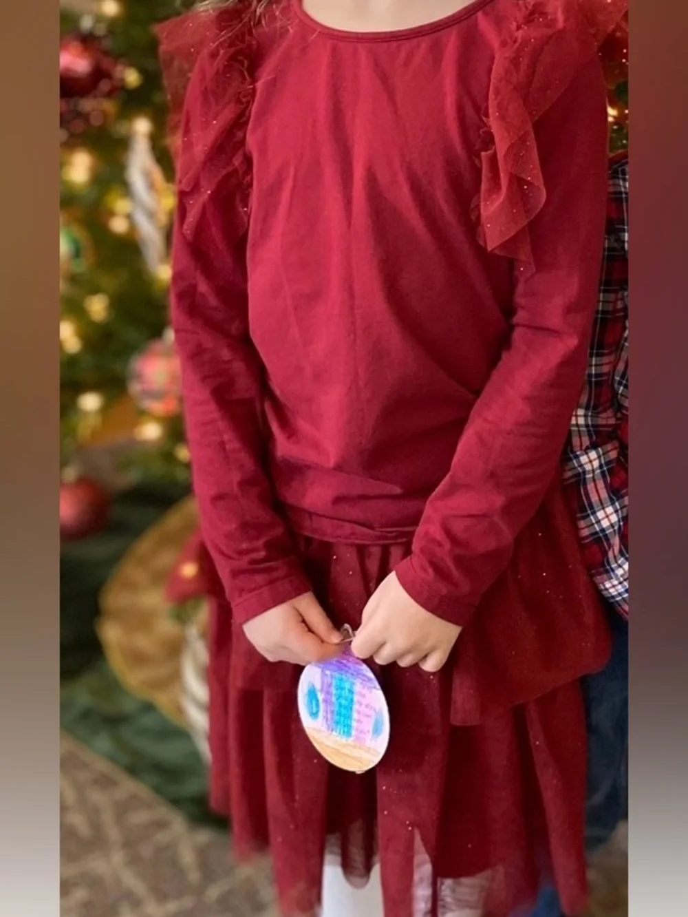 H&M Girls Maroon top and skirt